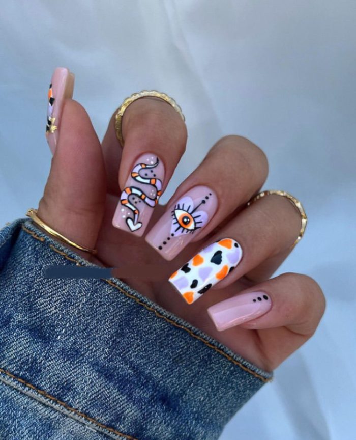 ناخن مصنوعی راسا مدل مار و جشم