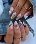 ناخن مصنوعی راسا مدل رنگی مینیمال شلوغ - Image 5