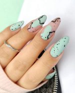 ناخن مصنوعی راسا مدل سبز آبی طرح مینیمال - Image 2