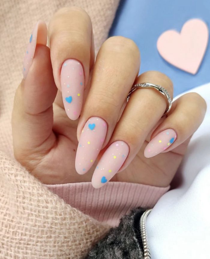 ناخن مصنوعی راسا مدل قلب و نقطه رنگی - Image 2