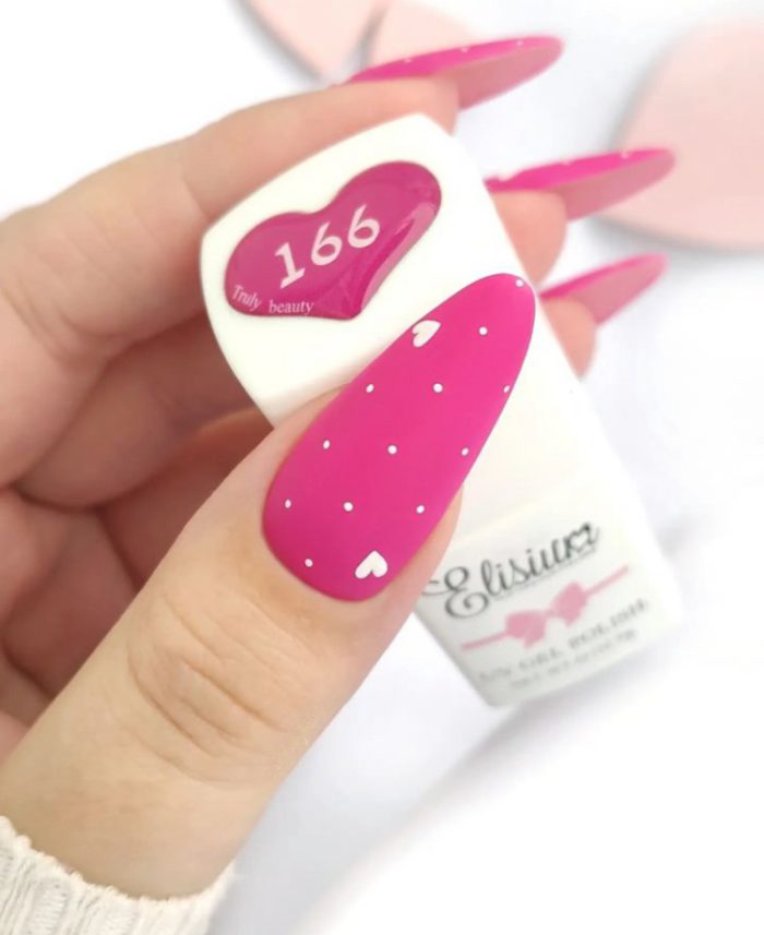 ناخن مصنوعی بلند تیز راسا مدل سرخابی قلب ریز - Image 5