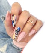 ناخن مصنوعی راسا مدل نود طرح خطی رنگی