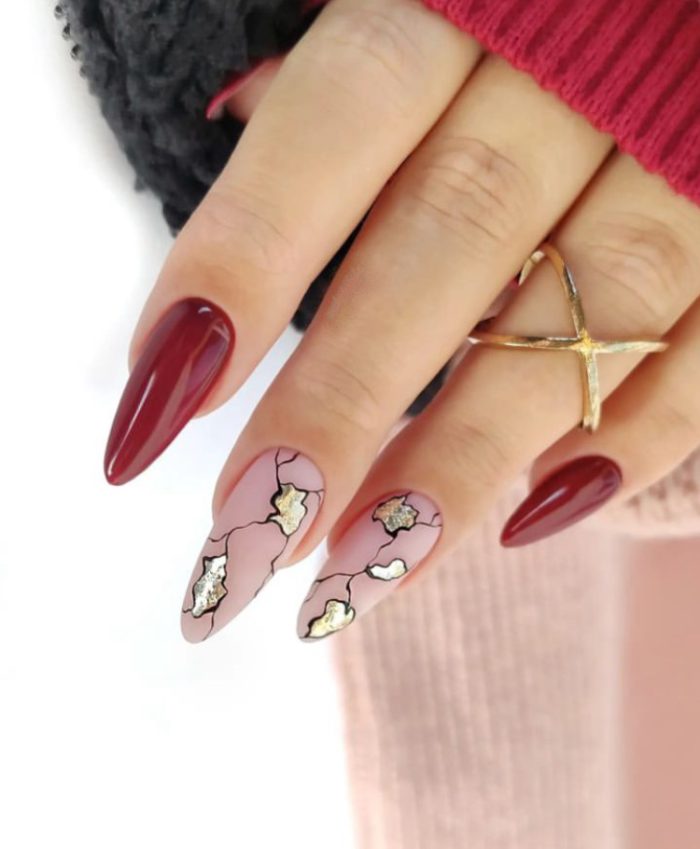 ناخن مصنوعی راسا مدل زرشکی طرح خطی - Image 2