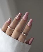 ناخن مصنوعی راسا مدل صورتی و شاین طرح love - Image 5