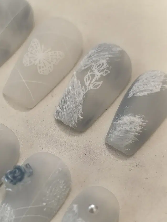 ناخن مصنوعی راسا مدل آبی شیری طرح فرشته کد RSR060 - Image 6