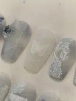 ناخن مصنوعی راسا مدل آبی شیری طرح فرشته کد RSR060