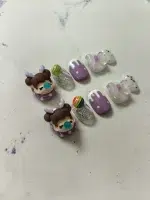 ناخن مصنوعی راسا مدل فانتزی طرح دختر و پاپیون کد RSR357