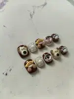 ناخن مصنوعی راسا مدل فانتزی طرح سگ و دونات کد RSR1264