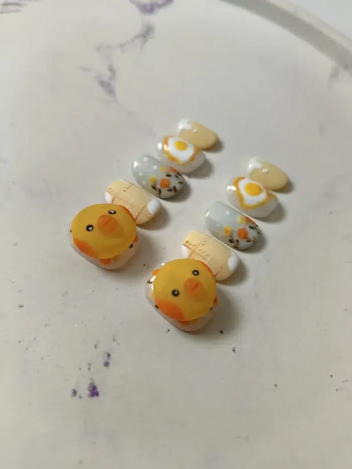 ناخن مصنوعی راسا مدل فانتزی زرد طرح جوجه کد RSR1010 - Image 2