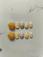 ناخن مصنوعی راسا مدل فانتزی زرد طرح جوجه کد RSR1010