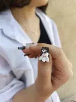 ناخن مصنوعی راسا مدل قرمز مشکی طرح فرشته دارک