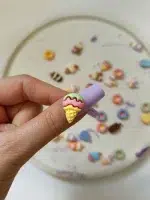 استیکر برجسته ناخن راسا طرح بستنی قیفی