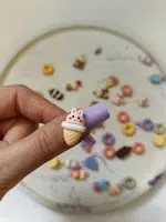 استیکر برجسته ناخن راسا طرح بستنی قیفی