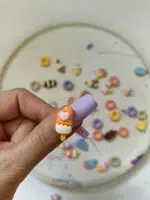 استیکر برجسته ناخن راسا طرح بستنی گاز زده نارنجی