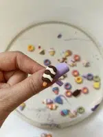 استیکر برجسته ناخن راسا طرح بستنی قهوه ای