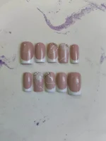 ناخن مصنوعی راسا مدل فرنچ و گل مناسب عروس