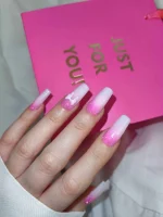 ناخن مصنوعی بلند راسا مدل بیبی بومر رنگ صورتی شاین دیسکو