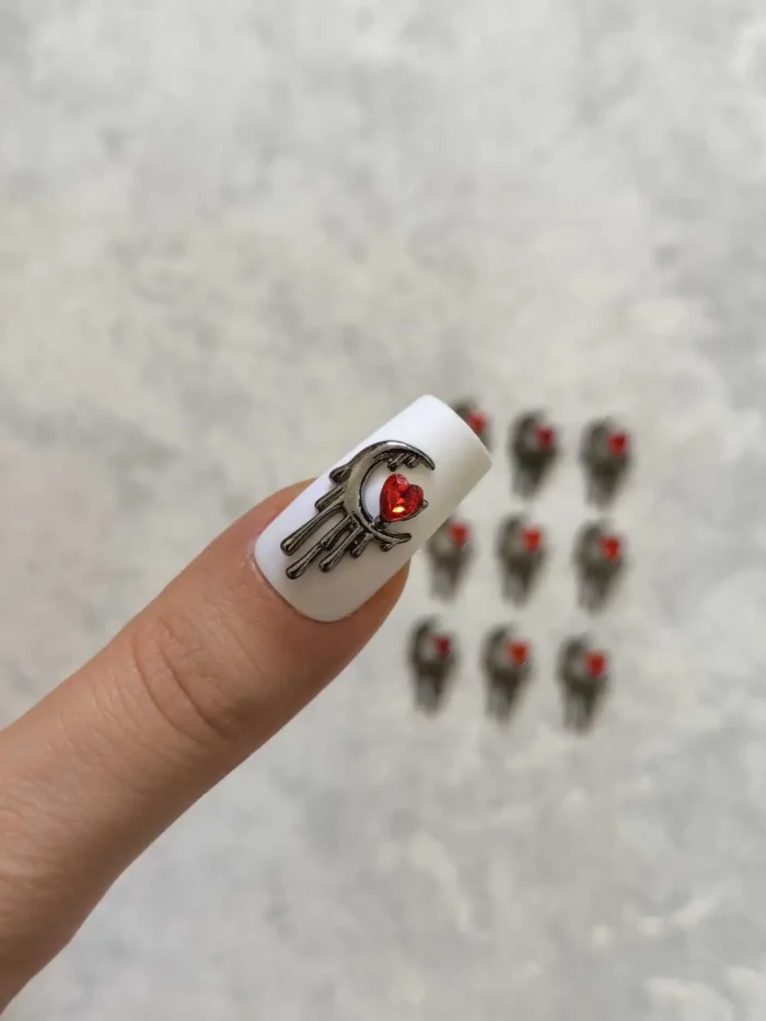 استیکر برجسته ناخن راسا طرح قلب و ماه