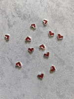 استیکر برجسته ناخن راسا طرح قلب نقره ای