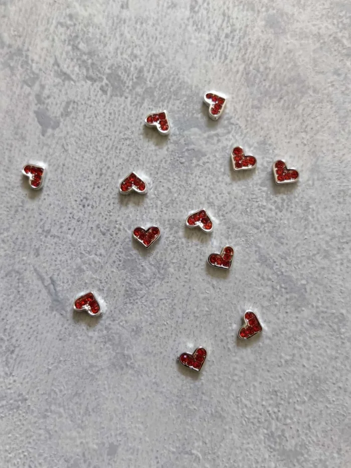 استیکر برجسته ناخن راسا طرح قلب نقره ای