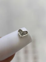 استیکر برجسته ناخن راسا طرح قلب نقره ای