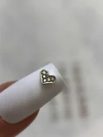 استیکر برجسته ناخن راسا طرح قلب نقره ای