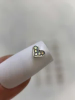 استیکر برجسته ناخن راسا طرح قلب نقره ای