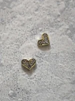 استیکر برجسته ناخن راسا طرح قلب قرمز طلایی نقره ای