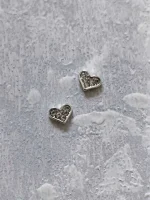 استیکر برجسته ناخن راسا طرح قلب قرمز طلایی نقره ای