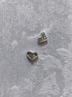 استیکر برجسته ناخن راسا طرح قلب قرمز طلایی نقره ای