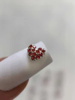 استیکر برجسته ناخن راسا طرح قلب قرمز