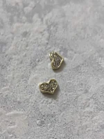 استیکر برجسته ناخن راسا طرح قلب نقره ای طلایی