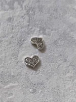 استیکر برجسته ناخن راسا طرح قلب نقره ای طلایی