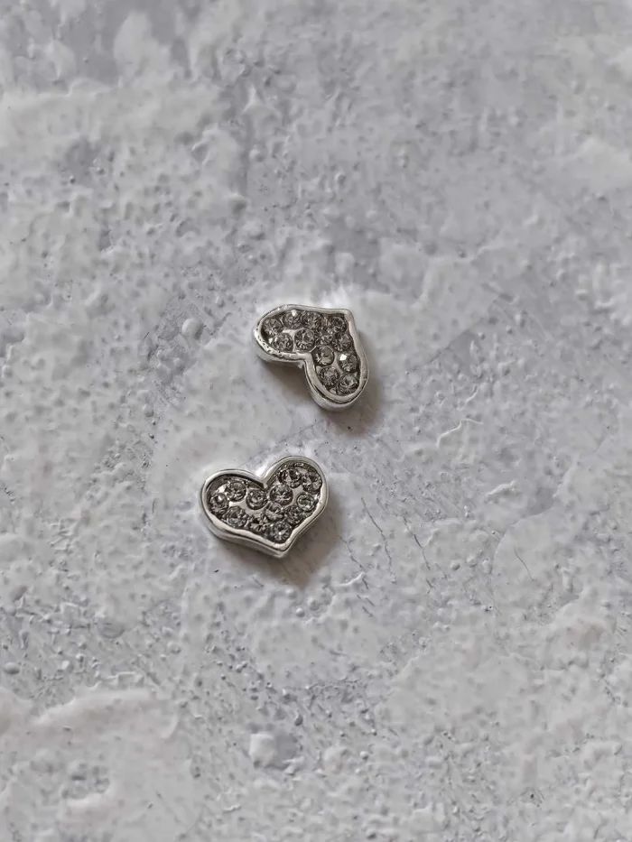 استیکر برجسته ناخن راسا طرح قلب نقره ای طلایی