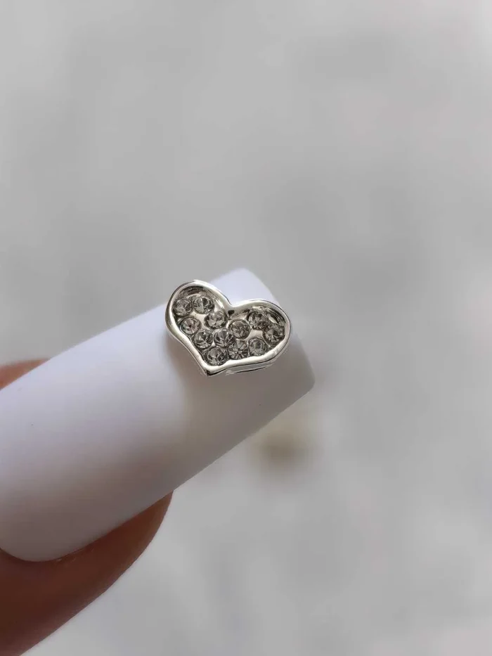 استیکر برجسته ناخن راسا طرح قلب نقره ای طلایی