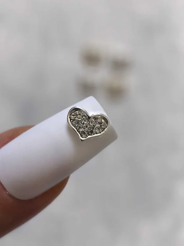 استیکر برجسته ناخن راسا طرح قلب نقره ای طلایی