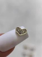 استیکر برجسته ناخن راسا طرح قلب نقره ای طلایی