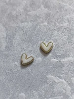 استیکر برجسته ناخن راسا طرح قلب سفید