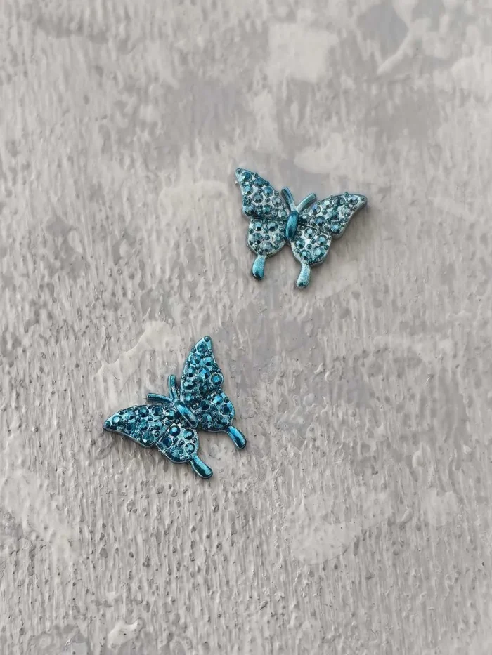 استیکر برجسته ناخن راسا طرح پروانه فیروزه ای