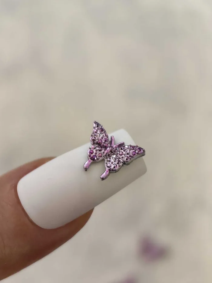 استیکر برجسته ناخن راسا طرح پروانه بنفش