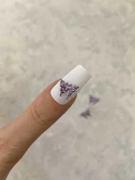 استیکر برجسته ناخن راسا طرح پروانه بنفش