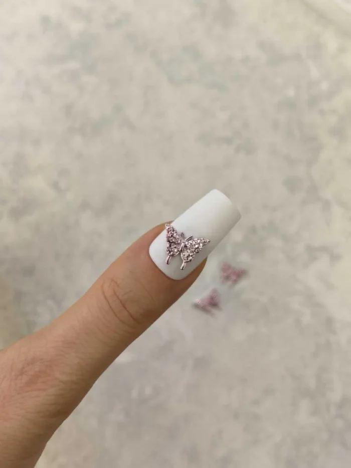 استیکر برجسته ناخن راسا طرح پروانه صورتی