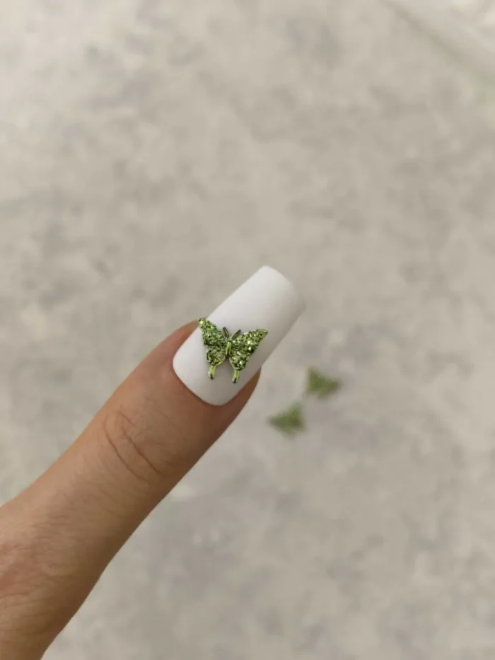 استیکر برجسته ناخن راسا طرح پروانه یشمی