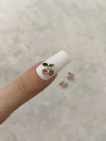 استیکر برجسته ناخن راسا طرح آلبالو سرخابی