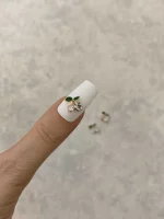 استیکر برجسته ناخن راسا طرح آلبالو نقره ای