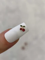 استیکر برجسته ناخن راسا طرح آلبالو قرمز