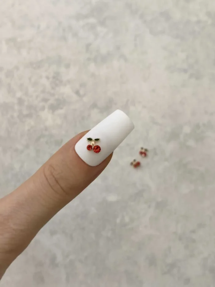 استیکر برجسته ناخن راسا طرح آلبالو قرمز