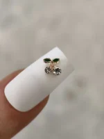 استیکر برجسته ناخن راسا طرح آلبالو سفید