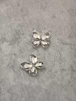 استیکر برجسته ناخن راسا طرح پروانه سرخابی نقره ای