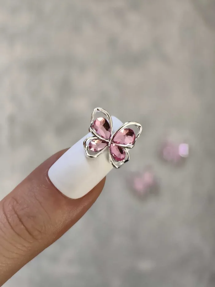 استیکر برجسته ناخن راسا طرح پروانه صورتی